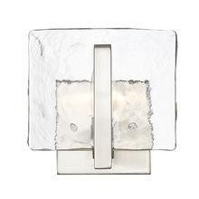  3164-1W PW-HWG - Aenon 1-Light Wall Sconce in Pewter with Hammered Water Glass Shade